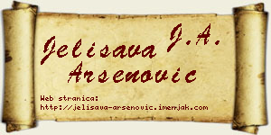 Jelisava Arsenović vizit kartica